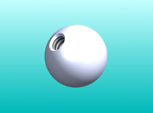 Blind Threaded 302 Stainless Steel Ball - .188 Ball Diameter