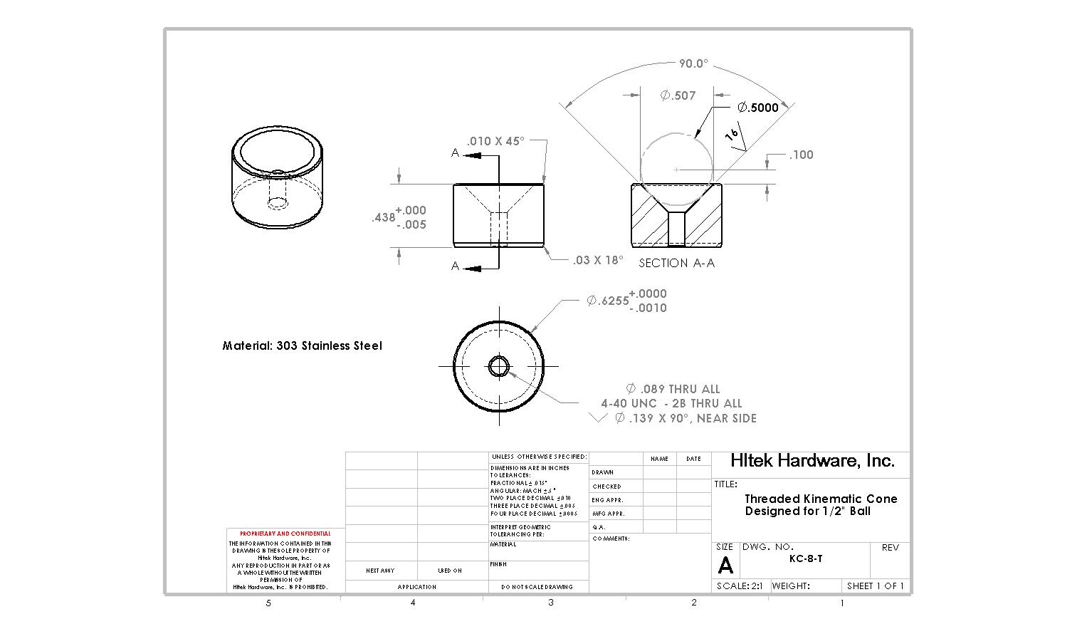 Screw Mount Kinematic Cone